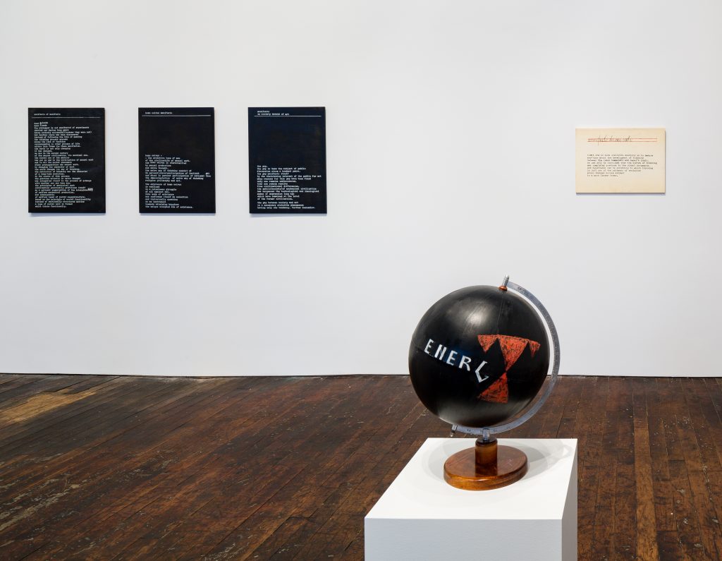 Exhibition view: mangelos: a retrospective of exhibitions 1972–1981, Peter Freeman Inc., New York, 2016