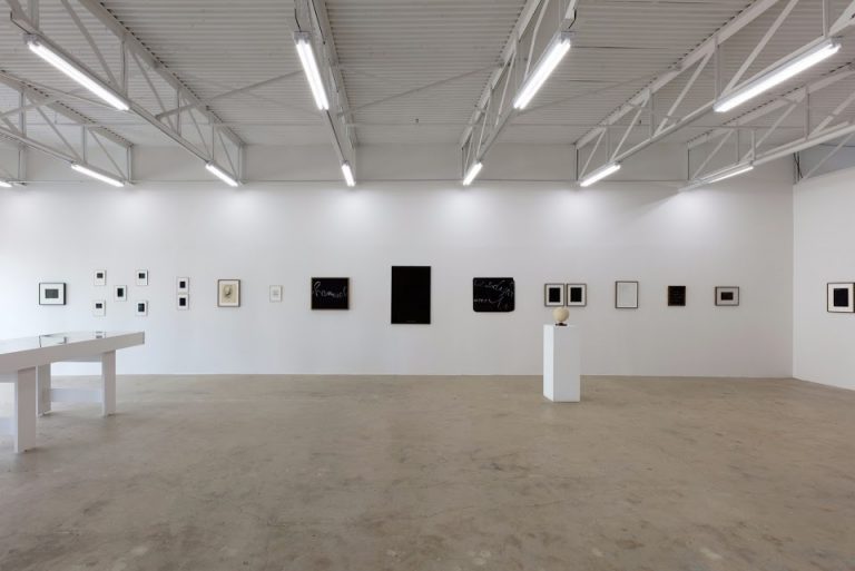 Exhibition view: Julije Knifer / Mangelos: Investigating the Limits of Painting, galerie frank elbaz, Dallas, 2017